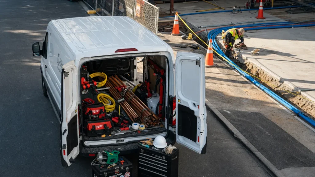 Plumber Van and Tools