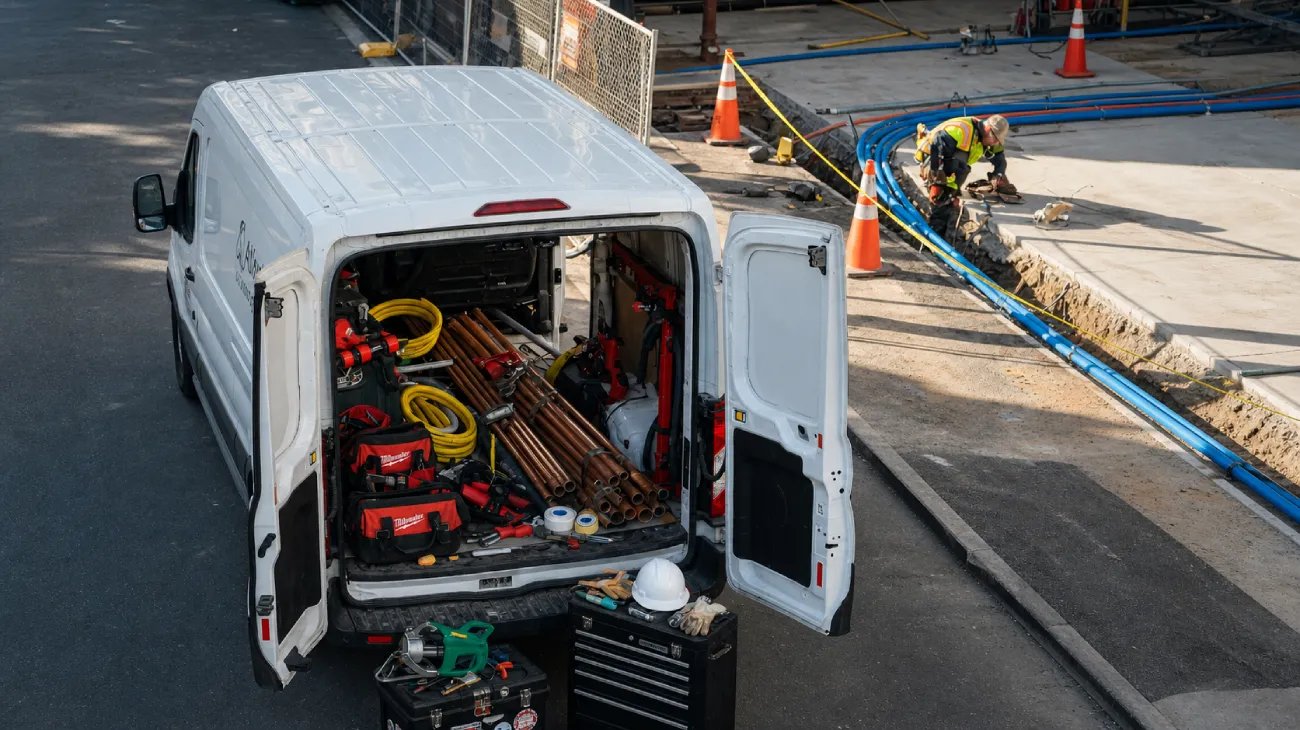 Plumber Van and Tools